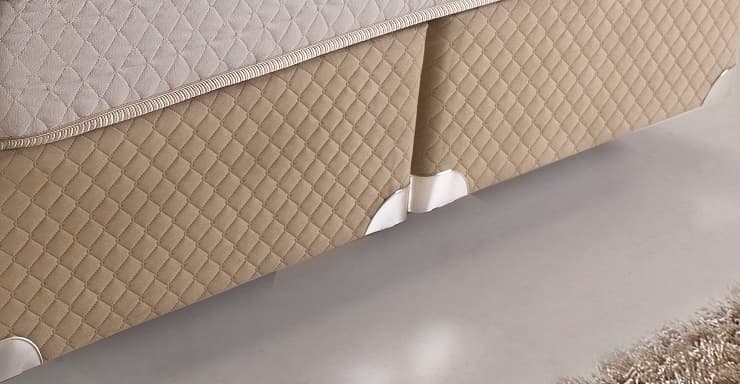 Cama Box King Herval Poésie Suede Bambu - Base Bipartida